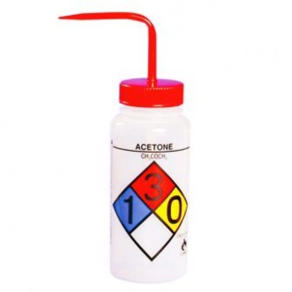 Bel-Art Safety Wash Bottles, Acetone, 4/PK 249150